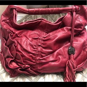 Vince Camuto Leather Ruffled Hobo